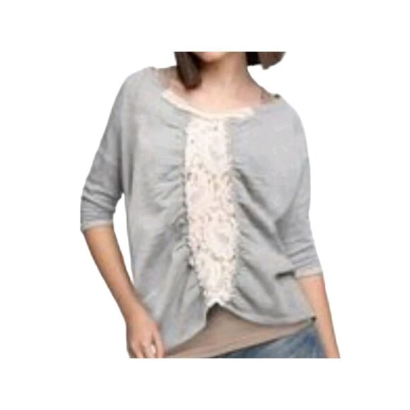 Free People Crystal Ball Terry Cropped Oversized Sweatshirt Size S - Picture 1 of 7